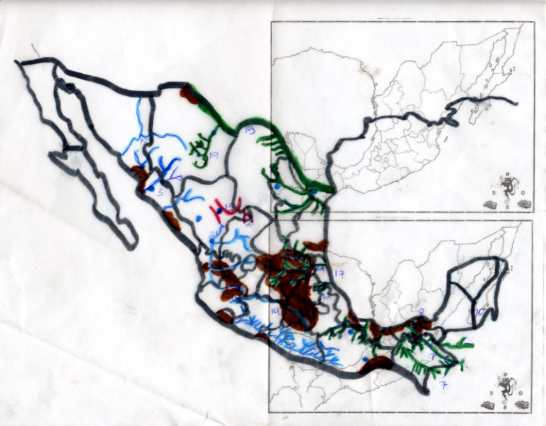mexico mapa. Mapa de Mexico